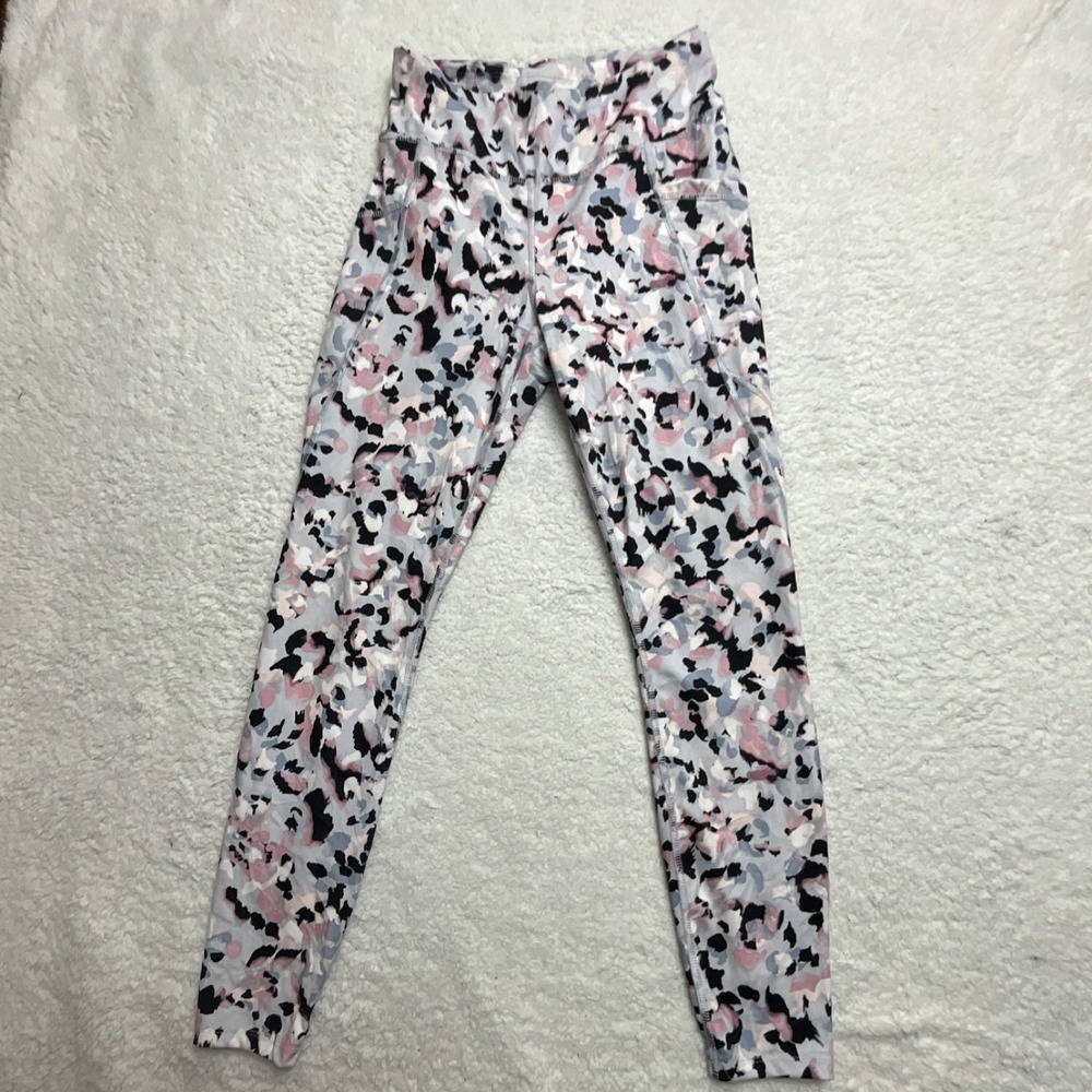 Avia Girls S 4-6 Multicolor Animal Print Ankle Leggings Polyester Spandex